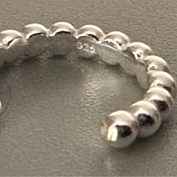 Sterling Silver Beaded Ear Cuff - Picture 10 of 10